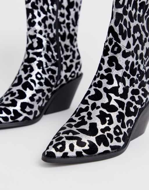 Leopard print boots on sale asos