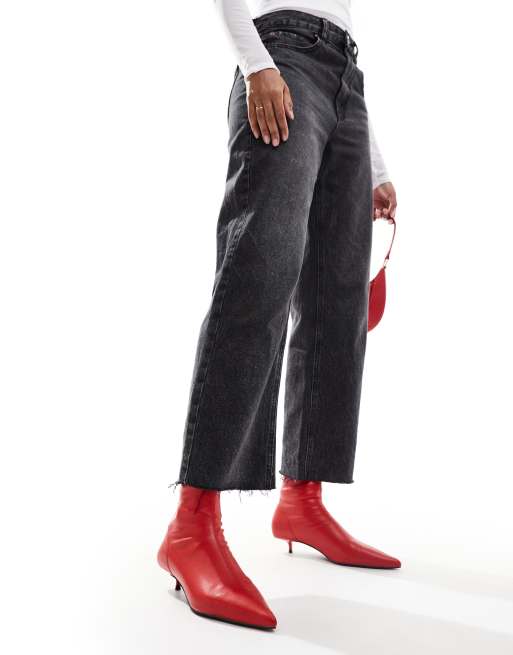 ASOS DESIGN - Rhiannon - Sock boots met extreme kittenhak in rood, 2 van 4
