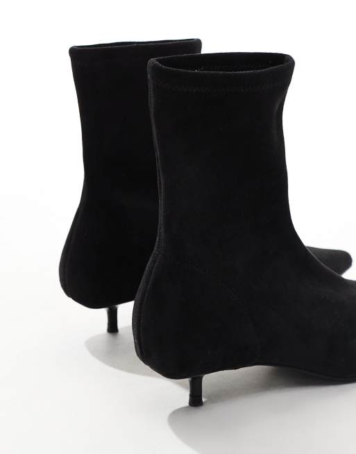 ASOS DESIGN – Rhiannon – Sock-Stiefel in Schwarz mit niedrigem Kitten-Heel-Absatz, 3 von 4