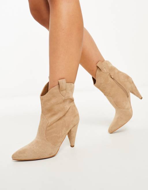 ASOS DESIGN Rhona Bottes style western larges talon conique