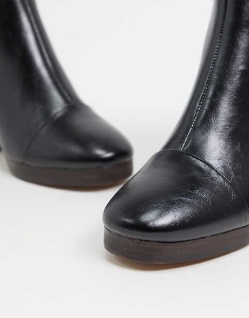 ASOS DESIGN Rhona platform boots in black, 4 of 4