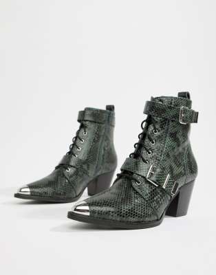 asos snakeskin booties