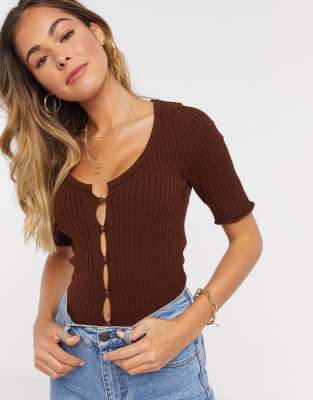 short ribbed cardigan