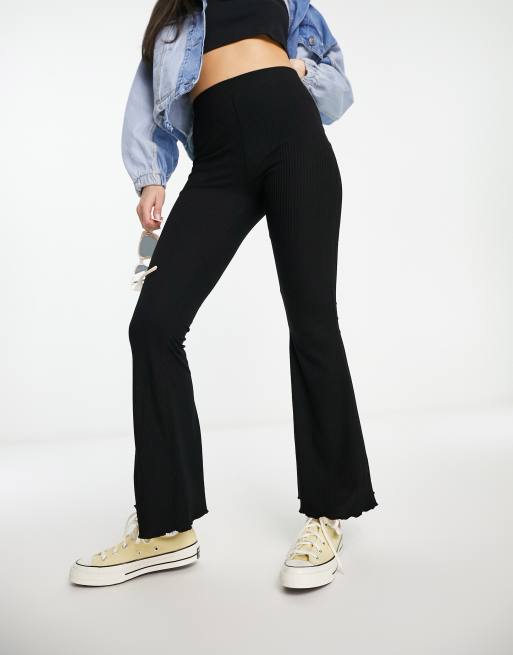 ASOS DESIGN Tall rib flare legging