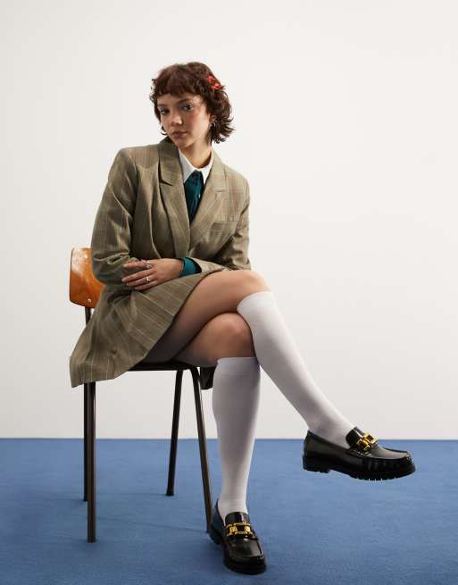 ASOS DESIGN rib knee high socks in white , 5 of 5