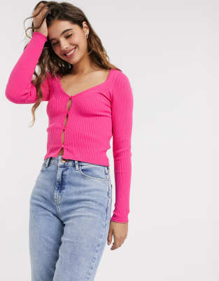 asos pink cardigan