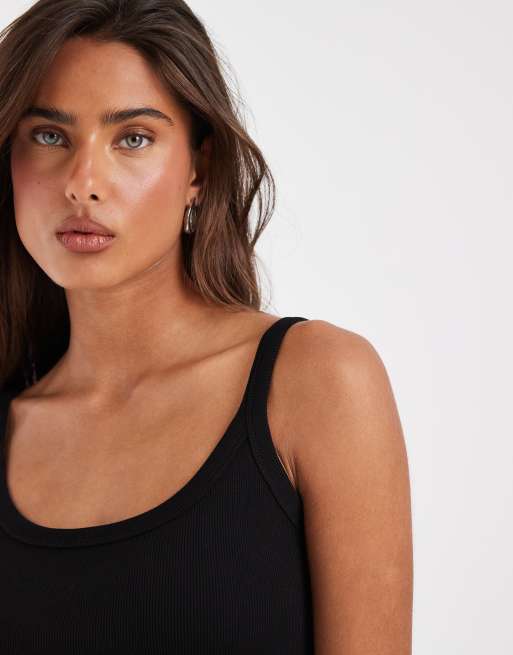 knitted midi dress asos ASOS DESIGN oversized knitted midi dress with crew neck and seam detail in  charcoal