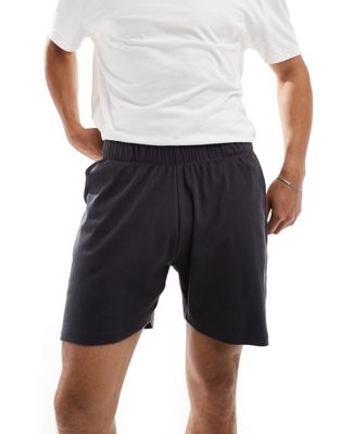 capsule collection rib lounge short in charcoal-Gray