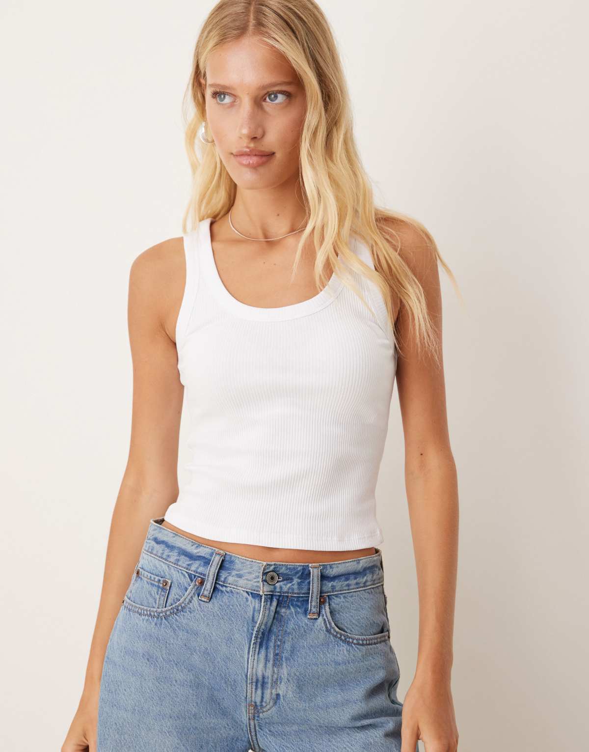 ASOS Design Rib Scoop Vest Top