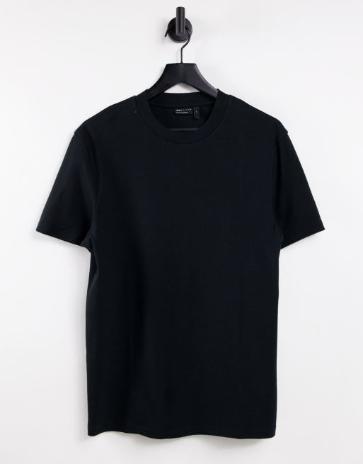 ASOS DESIGN rib t-shirt in black | ASOS