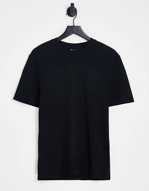 ASOS DESIGN rib t-shirt in black | ASOS