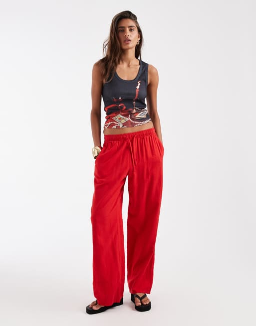ASOS DESIGN – Ribbat linne med fototryck, 3 av 4