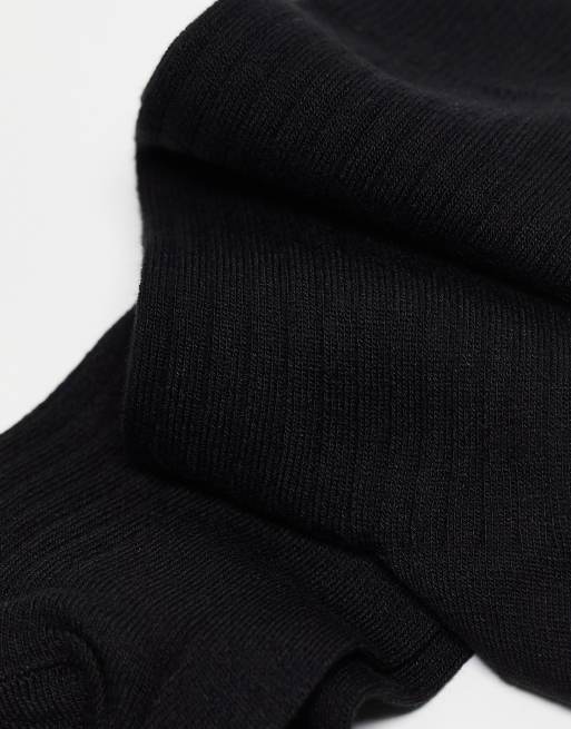 ASOS DESIGN ribbed ankle socks in black | ASOS