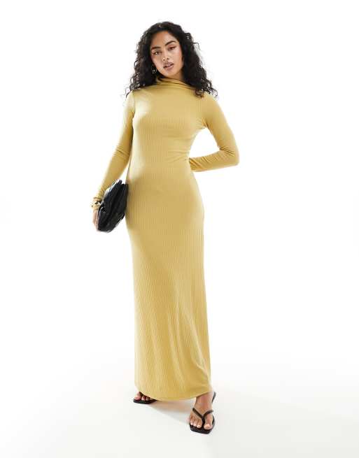 Asos yellow long clearance dress