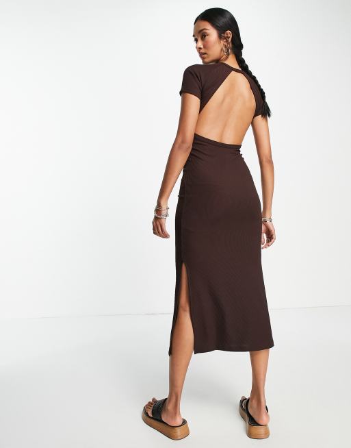 Asos open back dress sale