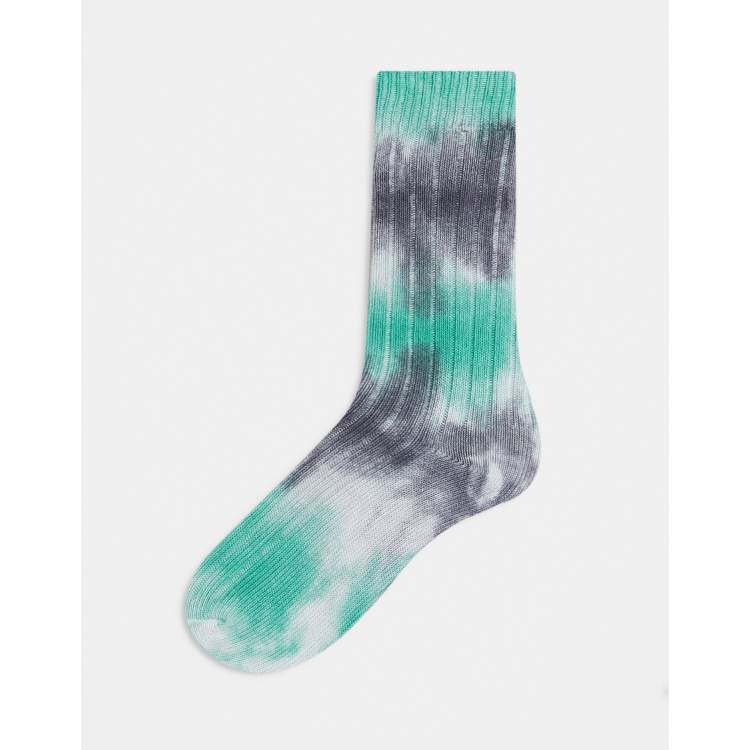 ASOS DESIGN ribbed boot sock in tie dye ASOS