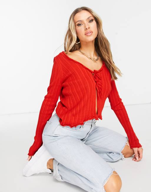 Asos 2024 red cardigan