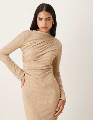 neutral maxi dress long sleeve PRETTYGARDEN Women's Long Sleeve Spring Maxi Dresses 2026 Casual Smocked  Trim Neck Swiss Dot Flowy Formal Wedding Guest Dress (Apricot,S) at Amazon  Women's Clothing store