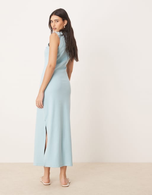cool blue dress Easy Elegance Cobalt Blue Satin Dress by Priceless