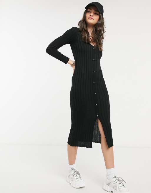 Asos ribbed midi outlet dress