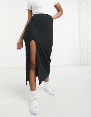 thigh split skirt