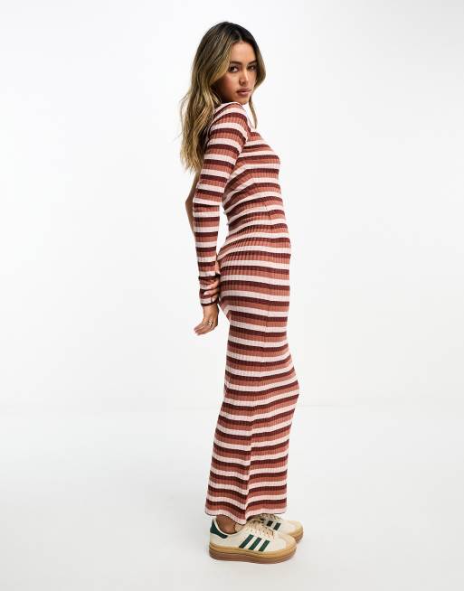 Asos striped maxi outlet dress