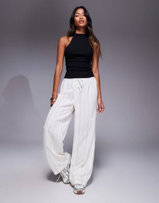Asos Design Ribbed Racer Neck Tank Top In Black