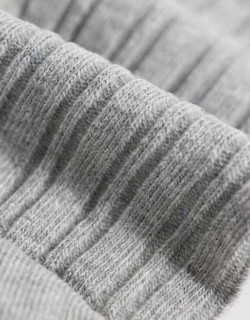 ASOS DESIGN ribbed socks with layered frill top in grey and blue, 2 of 3