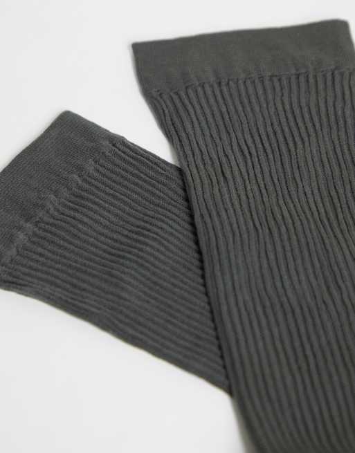 ASOS DESIGN ribbed stirrup in grey, 3 of 3