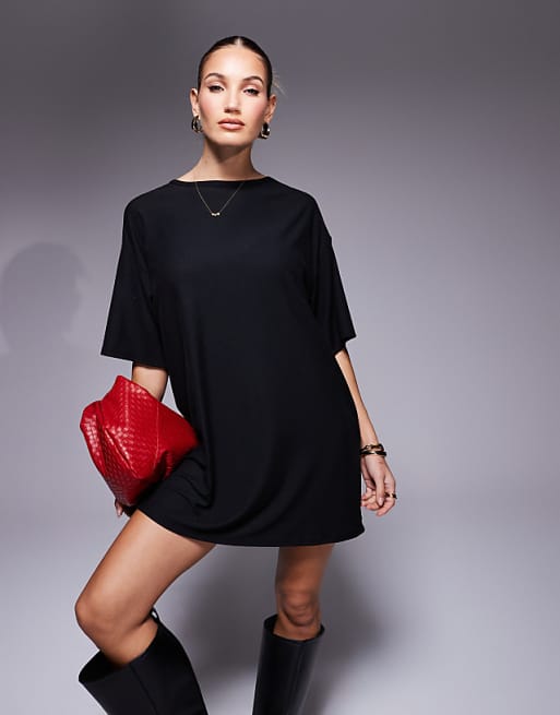 ribbed t shirt dress Structured Knit T-Shirt lolaeclecticmarket SELF 93 POLYESTER 7 SPANDEX Tory Burch Women's Ribbed Cotton