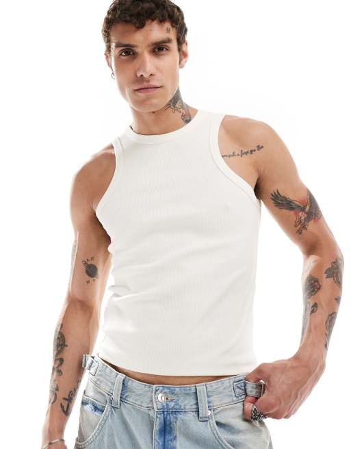 トップス BACK OPEN AMERICAN SLEEVES RIB TANK Free Assembly Ribbed Tank Top - XS-XXL Sizes - Walmart.com