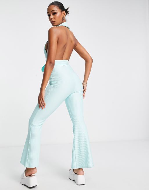 WIDE JUMPSUIT WITH BELT - Mint