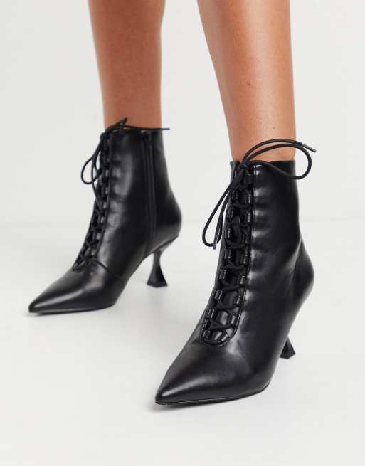 Pointed lace up on sale boots