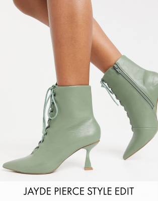 lace up booties pointed toe