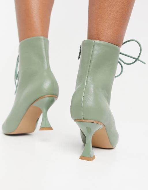 Sage shop green booties