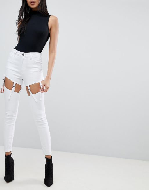 Asos store suspender jeans