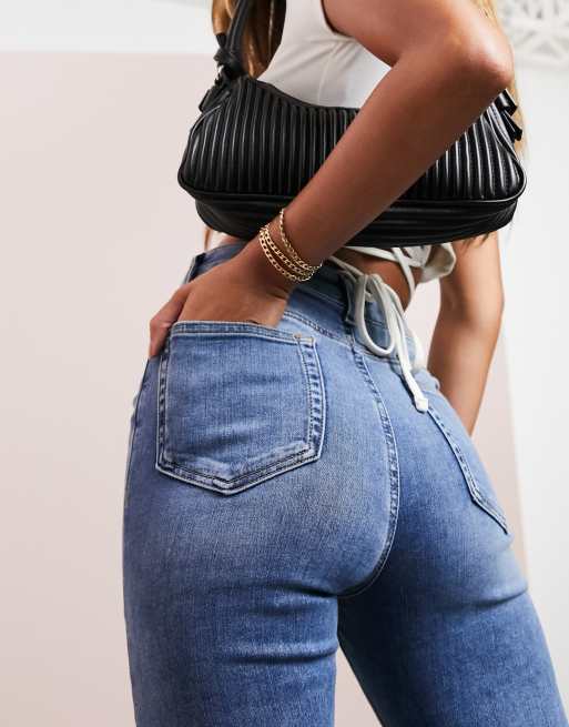 ASOS DESIGN - Ridley - Højtaljede skinny-jeans i flot stenvask, 3 af 4