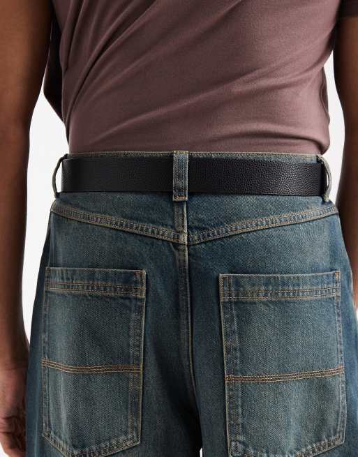 ASOS DESIGN - Riem van imitatieleer met gekruiste gespsluiting in zwart, 3 van 3