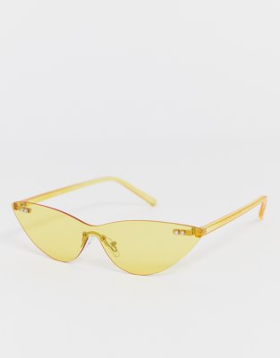 yellow cat eye glasses