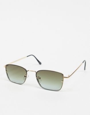 ASOS DESIGN rimless square sunglasses with ombre lens | ASOS