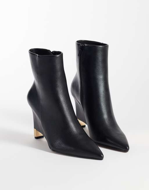 ASOS DESIGN Rin wedge ankle boots in black, 2 of 4
