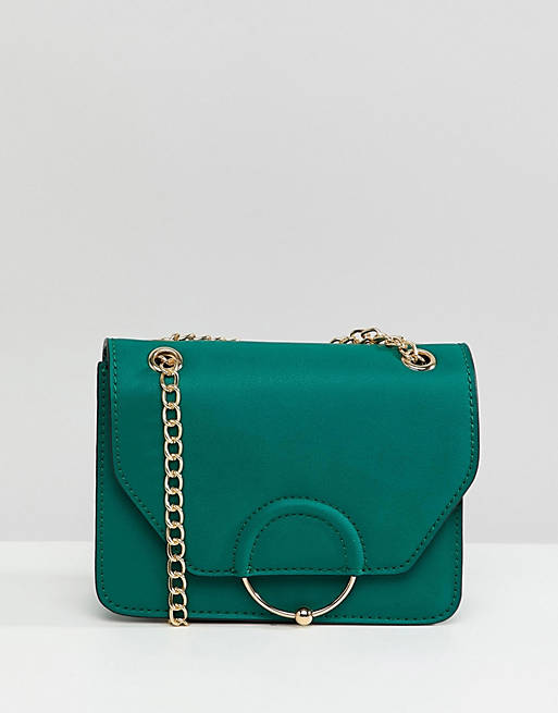 ASOS DESIGN ring and ball cross body bag with chain strap