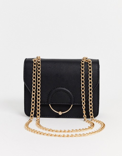ASOS DESIGN ring and ball cross body bag with interchangeable chain strap