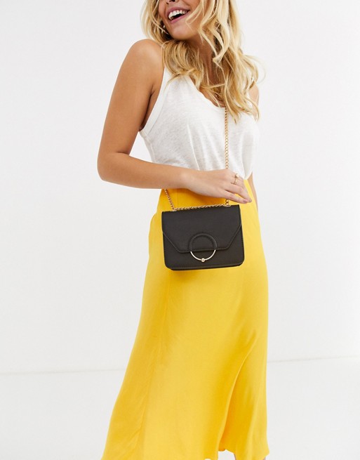 ASOS DESIGN ring and ball cross body bag with chain strap