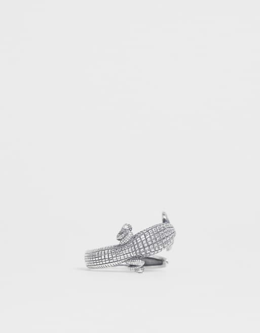 ASOS DESIGN – Ring aus Sterlingsilber im Krokodildesign, 4 von 4