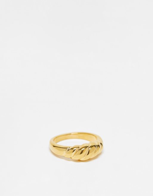 ASOS DESIGN – Ring aus wasserfestem Edelstahl mit verdrehtem Design