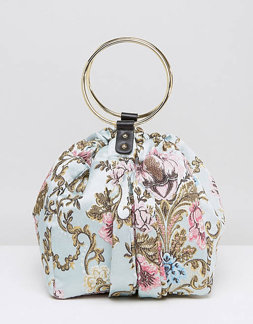 ASOS DESIGN ring detail fabric pouch bag