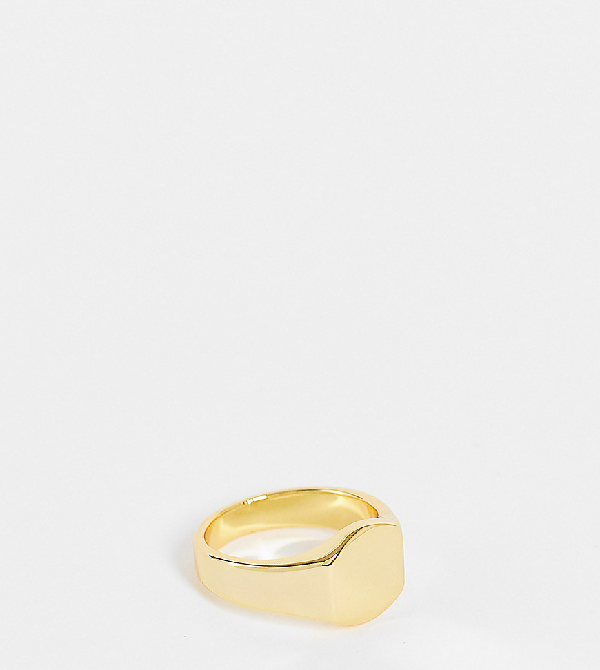 ASOS DESIGN – Ring für den kleinen Finger mit 14-karätiger Vergoldung-Goldfarben