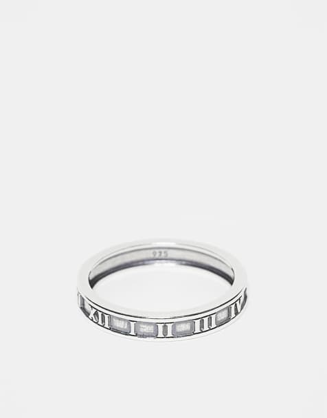 ASOS DESIGN - Ring i sterlingsølv med romertal-design - view 1