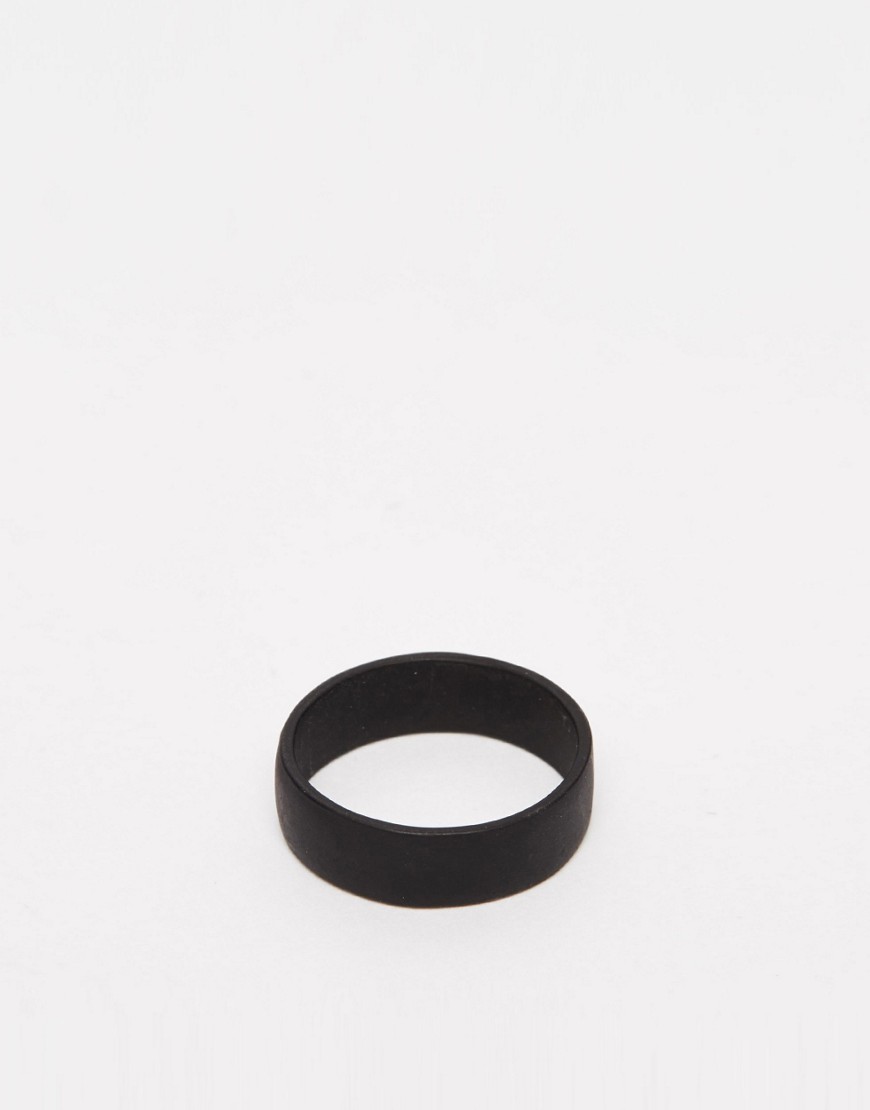 ASOS DESIGN – Ring med mattsvart finish